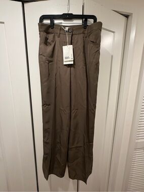COS Wide-Leg Trousers in Brown